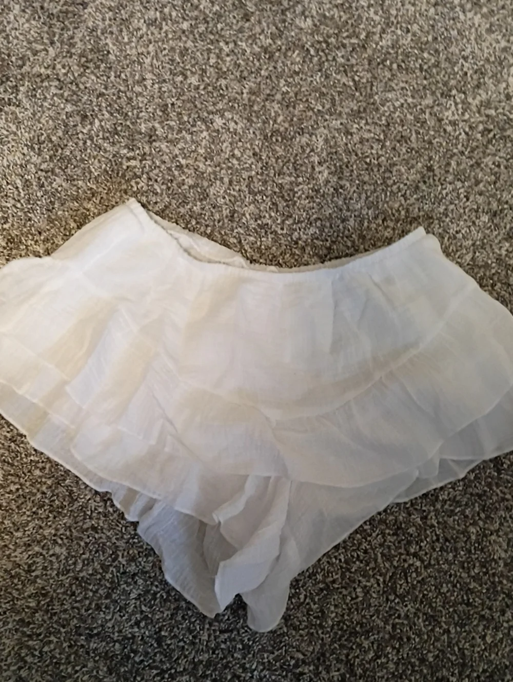 wild fable White Ruffled Mini Pajama Shorts